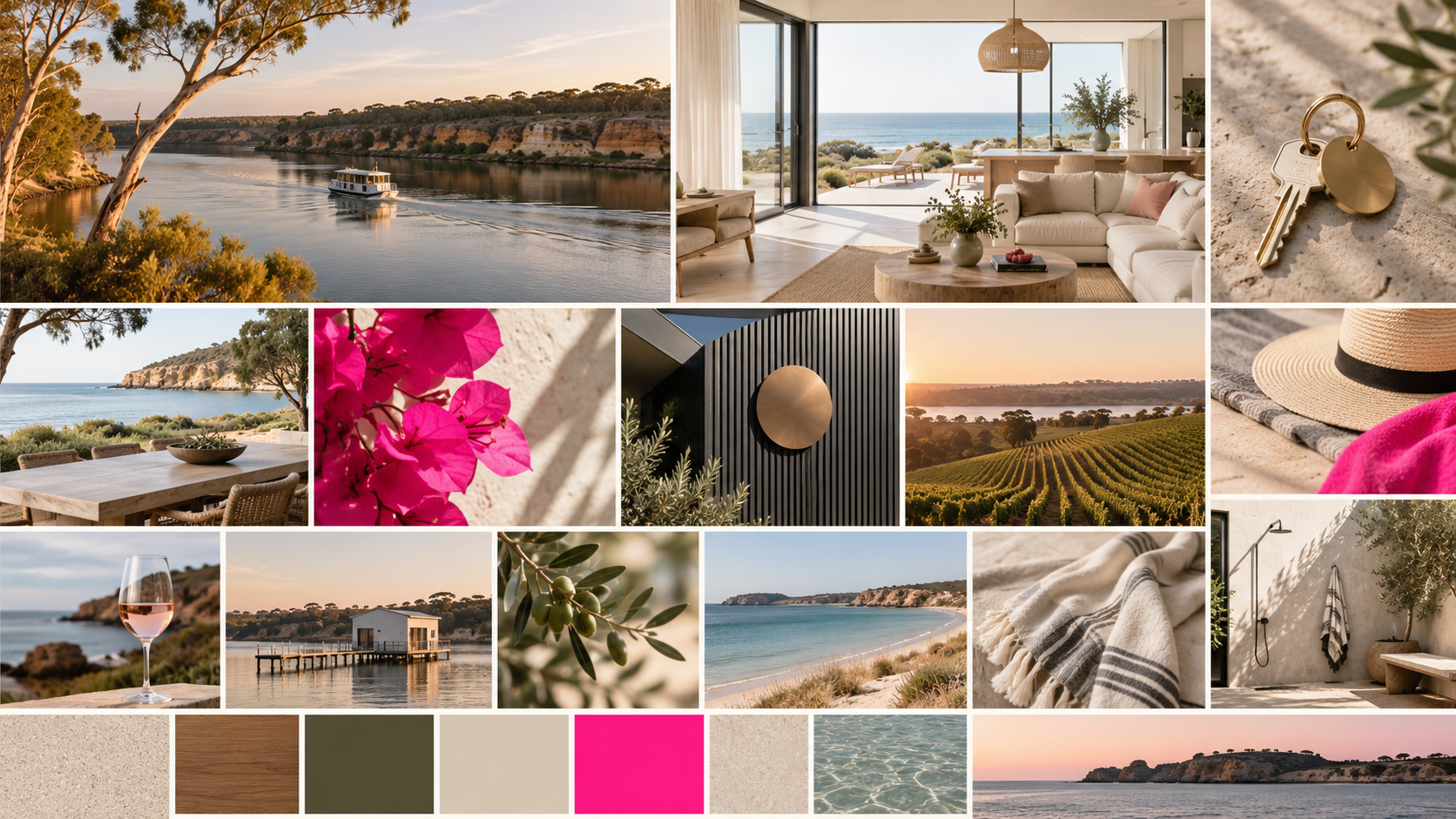 Premium real estate platform visual style collage